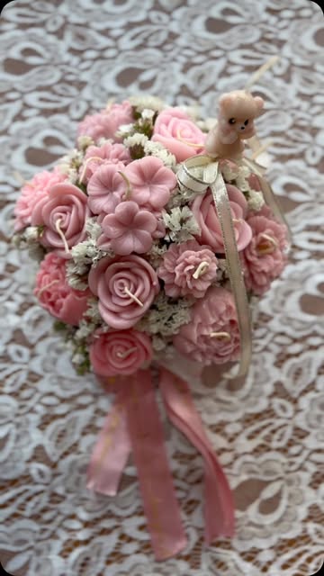 باکس گل از جنس شمع سايز كوچيك